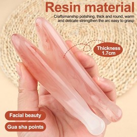 COYUN 1 Stück Massagekamm aus Harz mit breitem Zahn, Kopfmassage Harz Massage Kamm, Massaggio Cuoio Capelluto, Runder Zahnkamm Ermüdung lindert Akupunktmassagegerät Gua Sha Massagewerkzeug