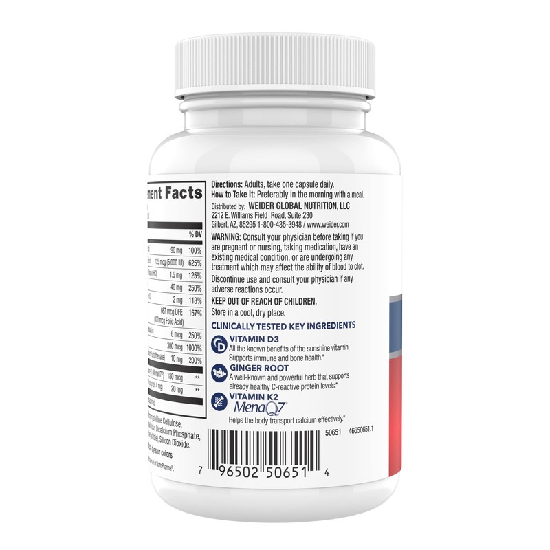 Weider Artery Health for Heart, Immune and Bone Support with
