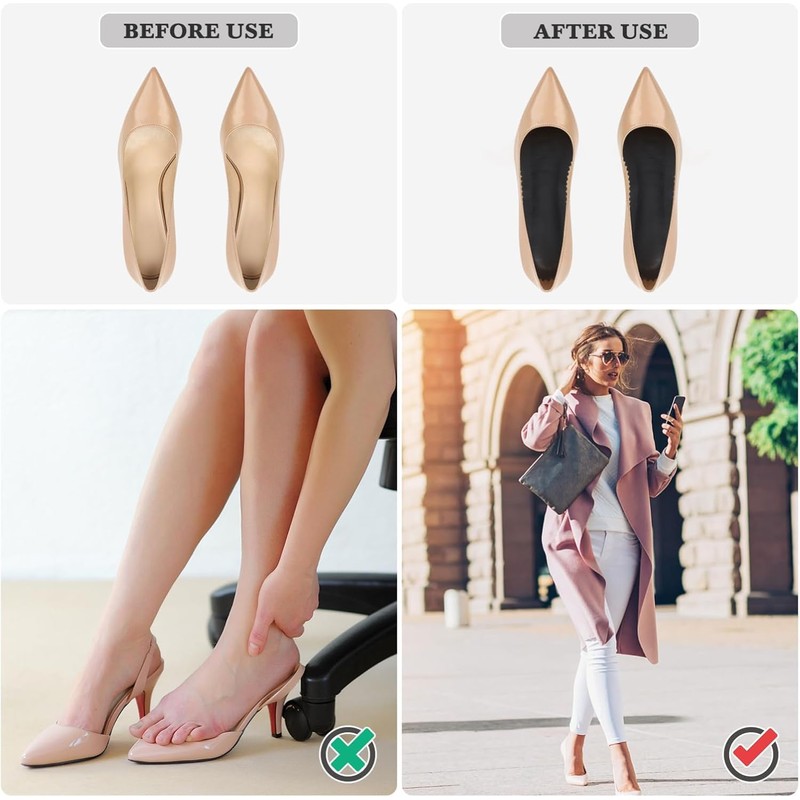 2 Pairs High Heel Pads, Anti Slip Sweat Absorbent,High Heel