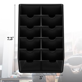 1 Pack Black Clipper Blade Holder 10 Slot Clipper Razor Blade Rack Storage Tray Caddy Grooming and Barber Holder Organizer Case and Stylist Station Accessories