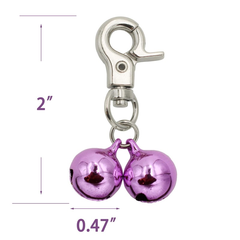KITTAIL Bells for Dog Collars - 2 Pack Stainless Steel