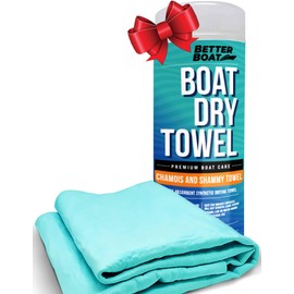 Super Absorbent Towels, Synthetic Chamois Cloth for Car and Boat Drying, Smooth Cooling Towel, Marine Grade Cleaning Supplies, PVA Shammy Dry Towel 1 Pack