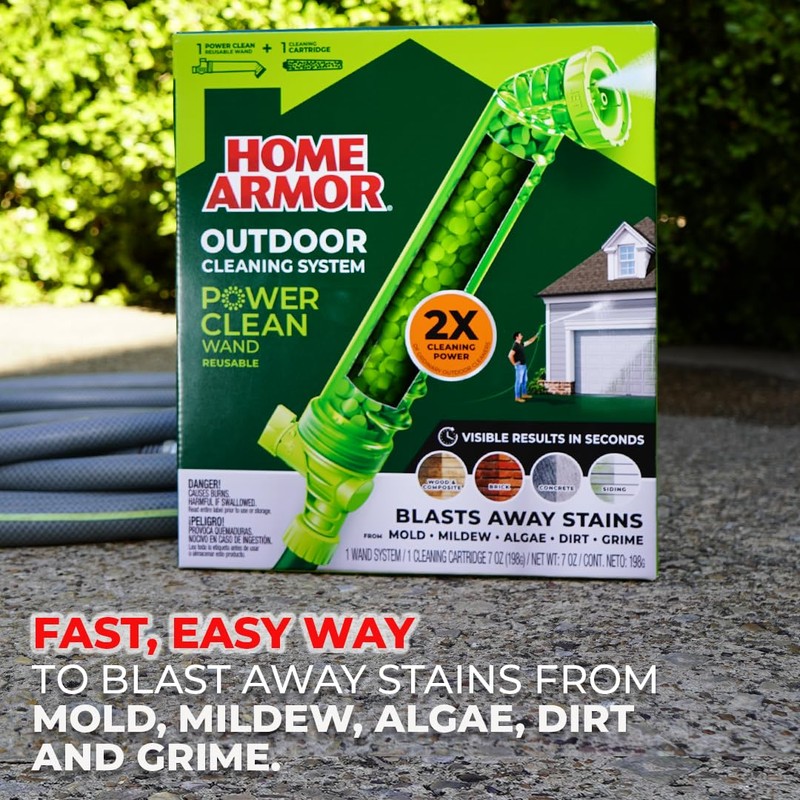Home Armor Power Clean Wand, Outdoor Cleaning System, Blasts Away
