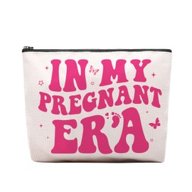CEASQVAA Pregnancy Gifts for Expecting Mom Makeup Bag, Best Gifts for Pregnant Women, Mom to Be New Mom Gifts, Pregnancy Gifts for First Time Moms Daughter Sister Friend Cosmetic Bag Pouch Essentials