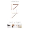 PRIADE Wall Mounted Wood Bracket for Hanging Sconce Pendant Lamp