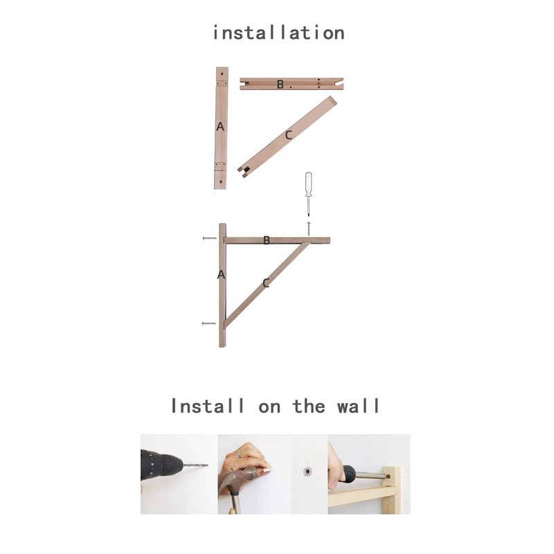 PRIADE Wall Mounted Wood Bracket for Hanging Sconce Pendant Lamp