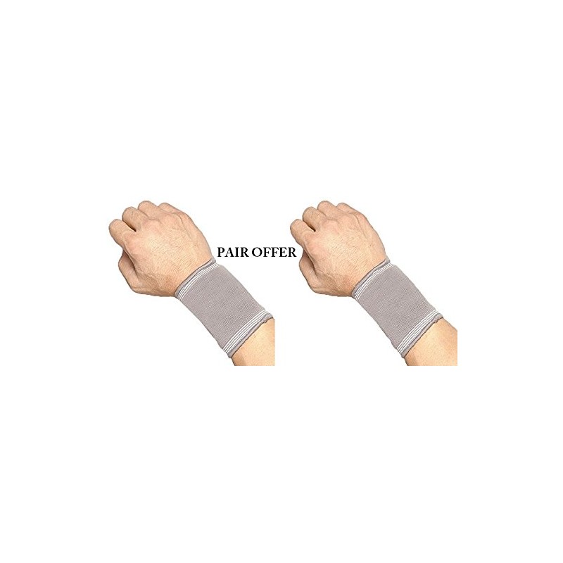 Advance Adjustable Elasticated Compressive Wrist Brace Support (Pair) Sports Wrap/Support