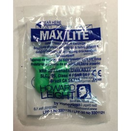 Howard Leight Max Lite, 25 pairs, packed in pairs, green, SNR 34 dB, hearing protection, earplugs, ear protection, earplugs, wadle-shop®