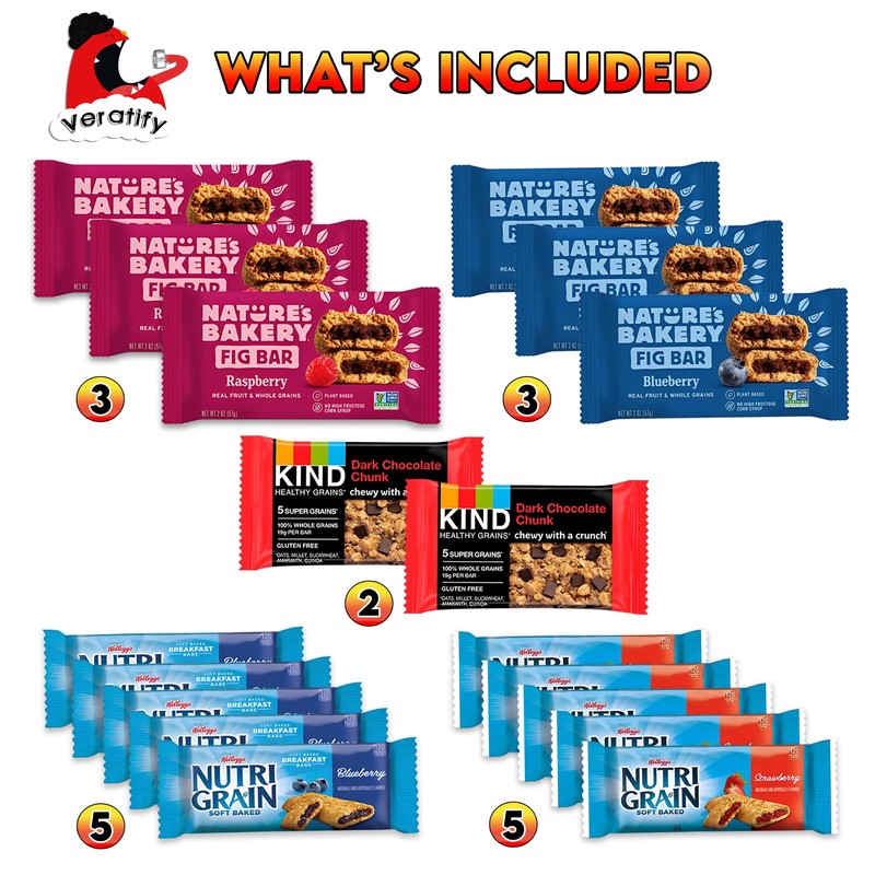 Veratify Healthy Mixed Snack Box (66 Count) Snacks Gift Basket