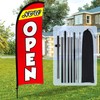 Buryeah 11ft Now Open Flag Banner for Business Advertising Feather