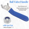 NGe 1Pcs Blue Replacement Ball Valve Handle,with M8 Nut,Hole Size