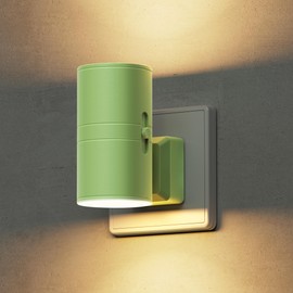 LOHAS-LED Night Light Socket, Night Light with Twilight Sensor [Pack of 1], 0-100 LM, Warm White 3000 K, LED Socket Light for Hallway, Bedroom, Stairs, Bathroom, Green Shade