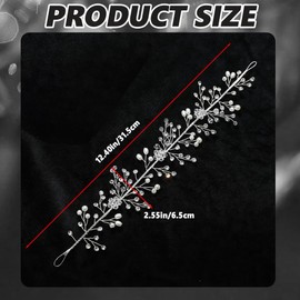 WUSJCOF Braut Hochzeit Haar Reben Braut Crystal Headband Strass Headpieces Haarschmuck für Frauen