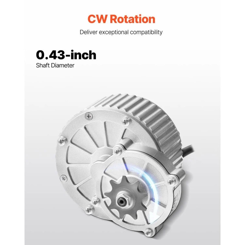 450W Electric Brushed DC Motor Kit 36V 3000rpm Speed with