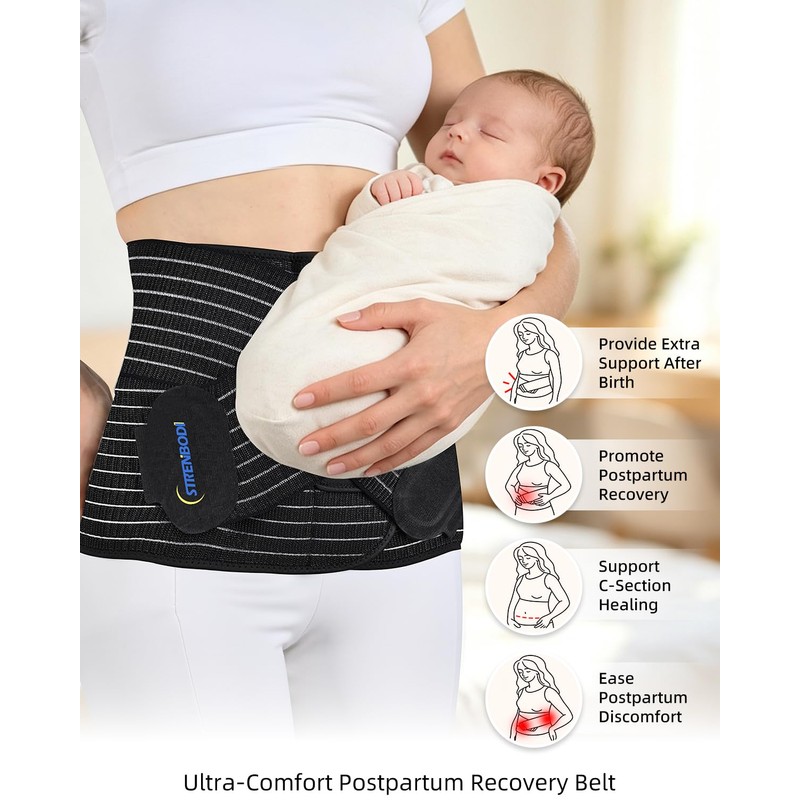 Abdominal Binder Post Surgery Postpartum Belly Band, C-section Belly Binder,