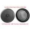 1 3/4" 1.75 inch Flush Mount Black Plastic Body and