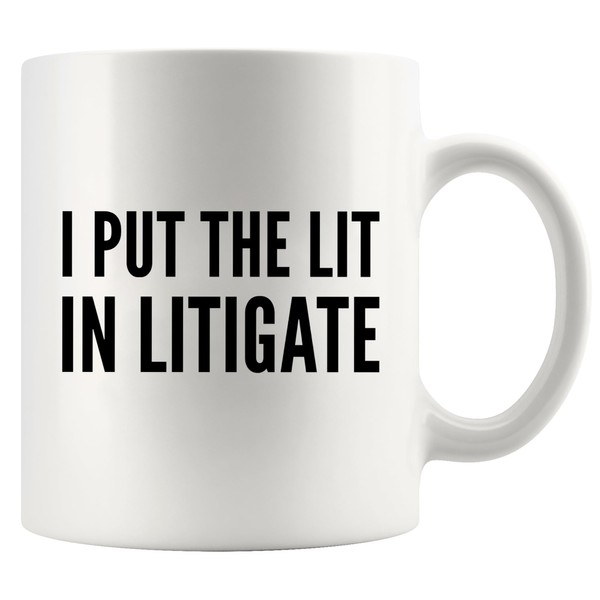 Panvola I Put The Lit In Litigate Lawyer Gifts To Attorney Law Student Graduation Gifts Teacher Coworker Lawyer Dad Mom Husband Wife Ceramic Coffee Mug 11oz White Novelty Drinkware