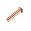 uxcell 50 Pcs 5/32" x 45/64" Round Head Copper Solid