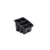 Black Plastic Cutlery Holder Sink Tidy Drainer Organiser Rack Spoon