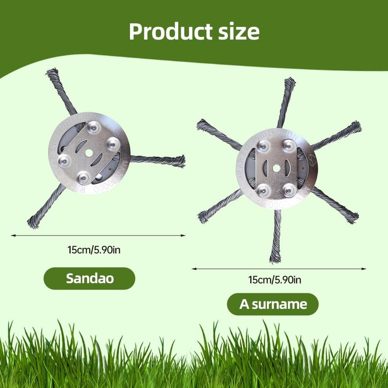 2025 New 6 Inches Steel Wire Grass Trimmer Head,Universal Steel