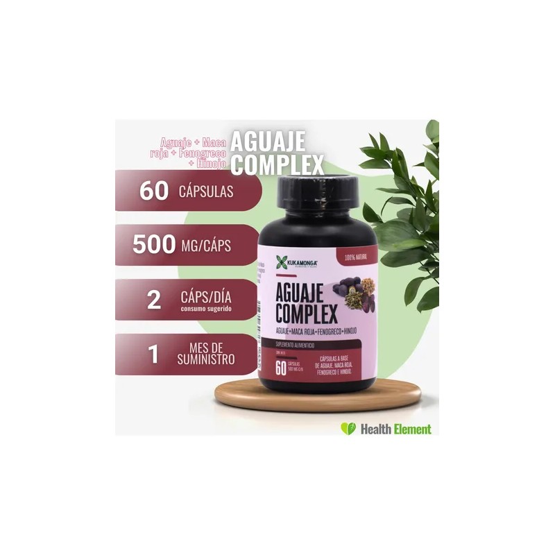 Aguaje Complex 60 Cápsulas - Fenogreco + Hinojo + Maca