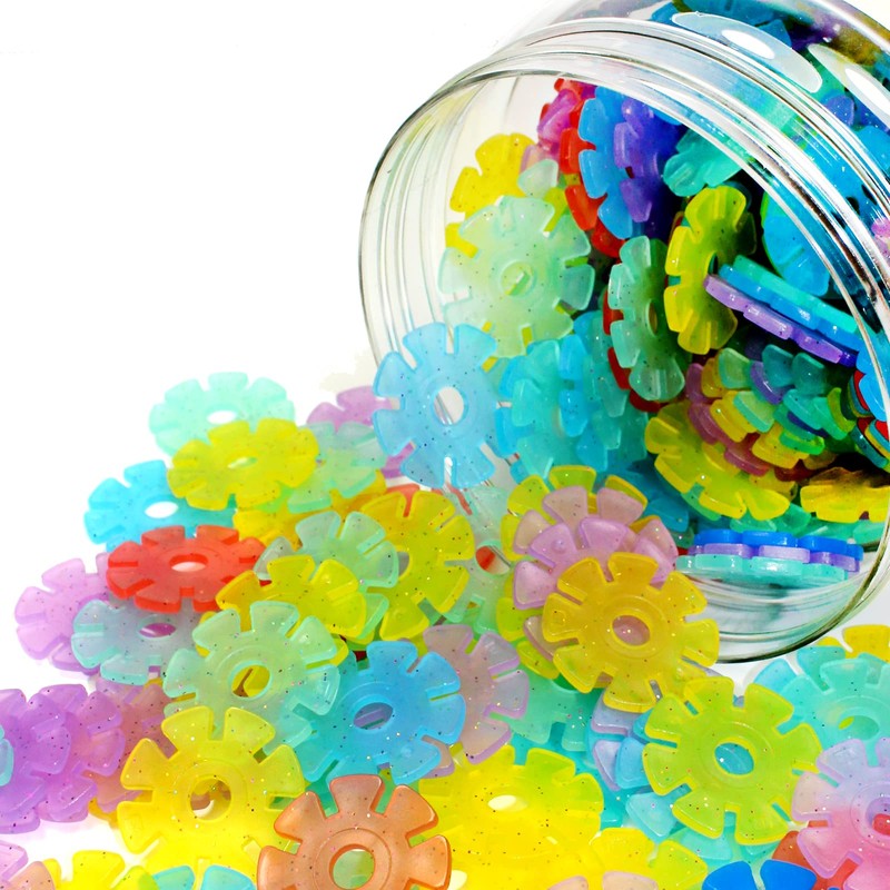 Smart-Planet 400 Glitter Flowers in Tin - Snowflakes for Inserting