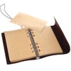 Faux leather diary, notebook, reusable spiral bound, classic, chequered, travel