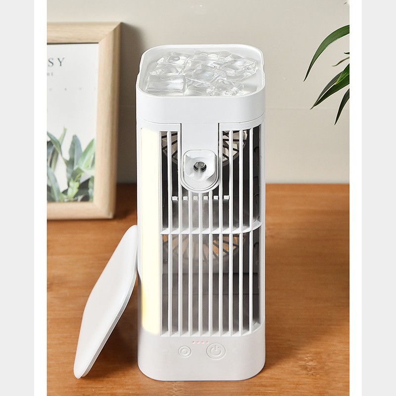 Desk Night Light Fan Power Adjustable Space Saving Quiet Multifunctional