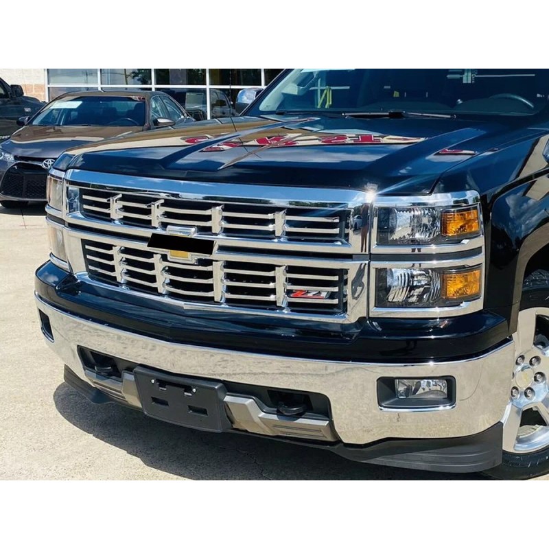 Coast2Coast International (CCI) Chrome 2PC Grille Grill Insert Overlay FOR