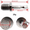 2Pcs Silver Electric Drill Accessories Outer Hexagon Conversion Rod M10+M14