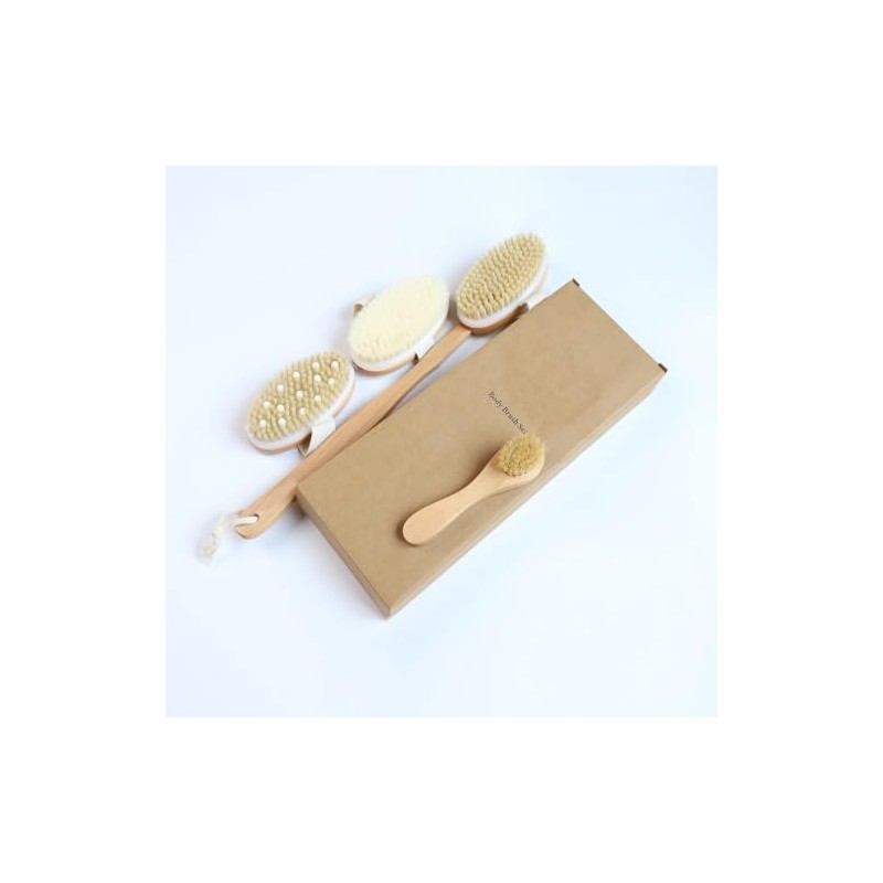 Cepillo Exfoliante Corporal en Seco 4Piezas