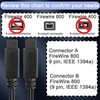 HATMINI 6FT Firewire 9 Pin Cable, IEEE 1394 Firewire 9