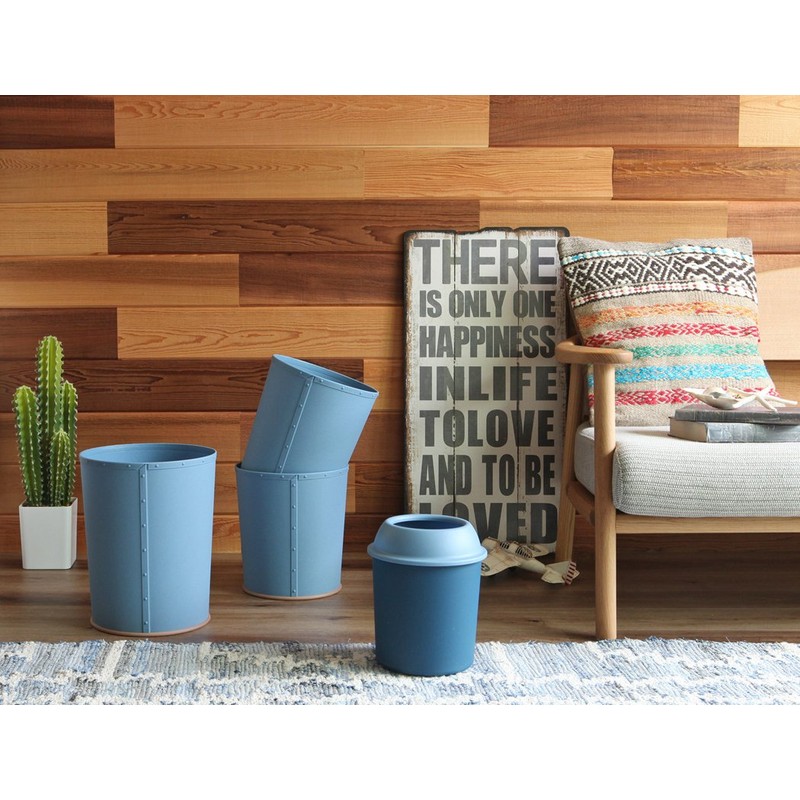 Yawata Kasei Way-be DENIM CAN Dust Box, With Ring, L,