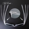 The Fresh Matte Frosted Frame Mirror Lens Spring Temple Horn