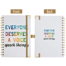 Muzuis Speech Therapy Gifts, Speech Therapy Spiral Notebook Journal with Pen Everyone Deserves a Voice SLP Gifts Speech Therapist Gift Speech Language Pathologist Gifts