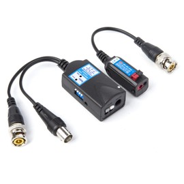 Xenocam Mini CCTV BNC HD CVI/TVI/AHD/CVBS HD Active Video Balun Receiver Power Connector (1080P 400M) 5MP HD-CVI/TVI/AHD Video Balun Transmitter 1 Pair