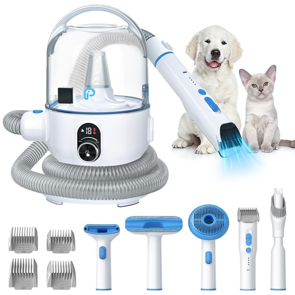 EUKER Dog Grooming Kit - Low Noise Vacuum Suction, 99.99%