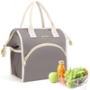 LOKASS Lunch Bag Women Insulated Lunch Box Wide-Open Lunch Tote