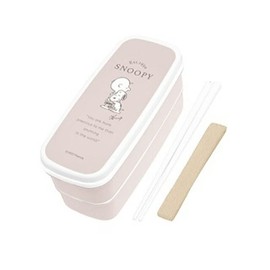Kamio Japan 076136 Snoopy Antibacterial 2-Tier Lunch Box Hug Chou Chou Poche Lunch Goods, Lunch Box, Chopstick & Band, Made in Japan
