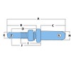 Cat 1-2 Tractor Implement Mounting Pin Lower Link with 1"