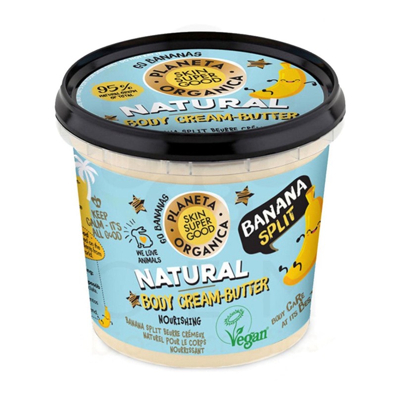 Skin Super Good Natural Body Cream Butter, Banana Split, 360
