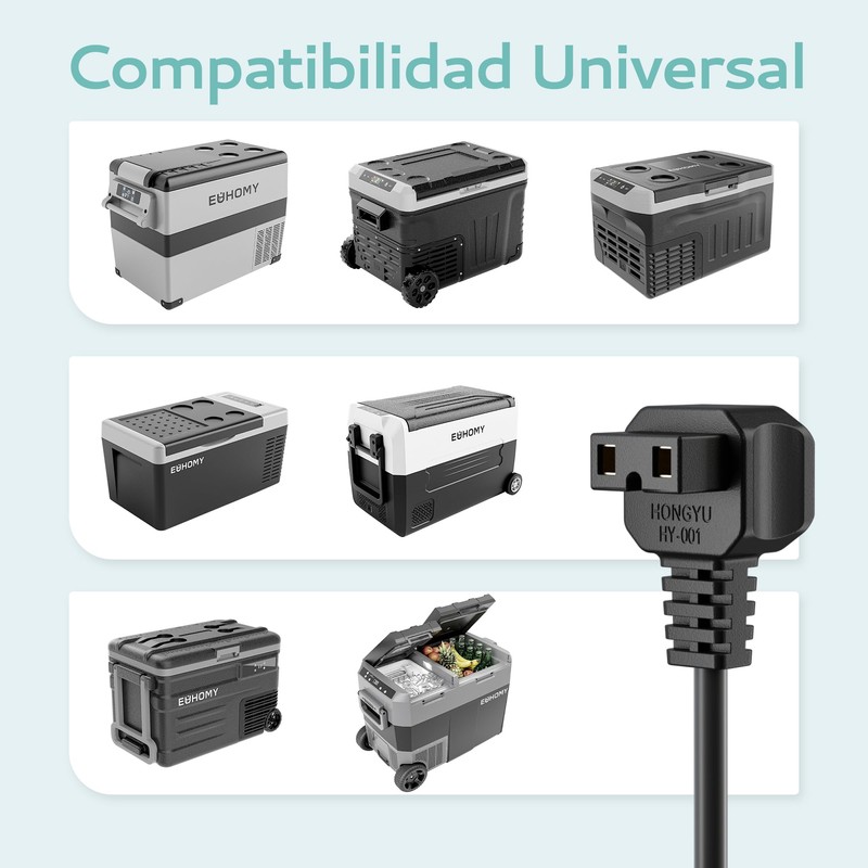 EUHOMY AC Power Cord, 110-240V AC Power Adapter for 12V