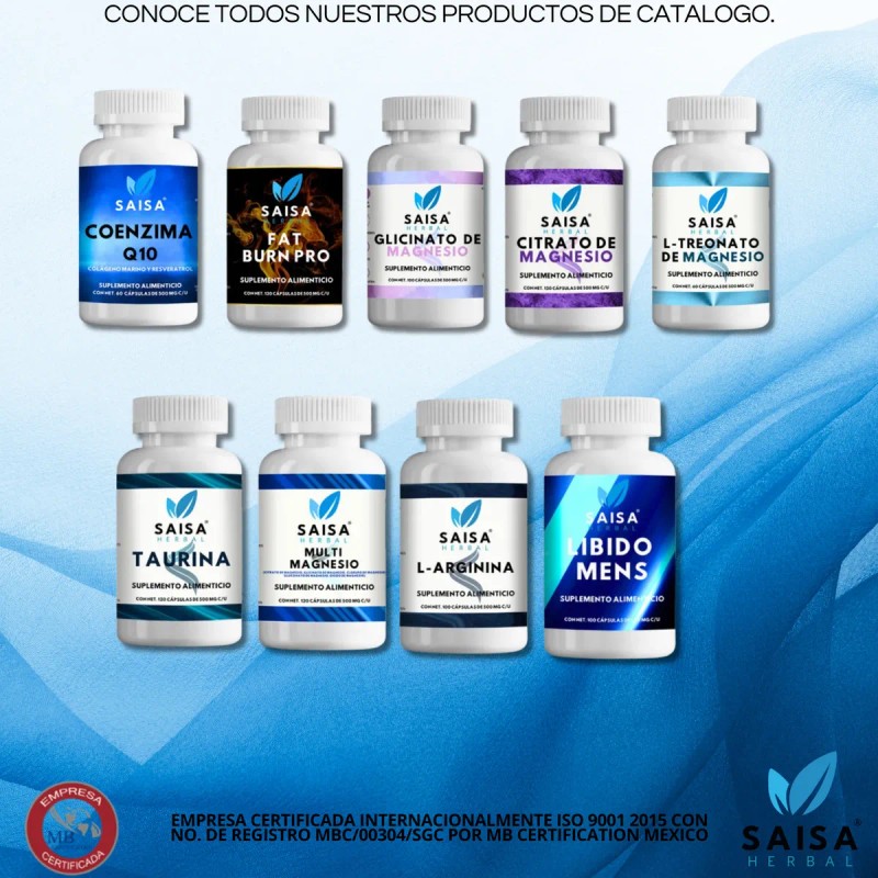Orotato De Magnesio 100% Puro De 120 Cápsulas Saisa Herbal