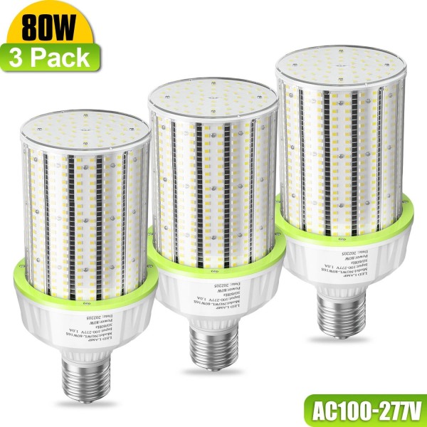 KUKUPPO 3Pack 80W LED Corn Light COB Bulb E39 Mogul