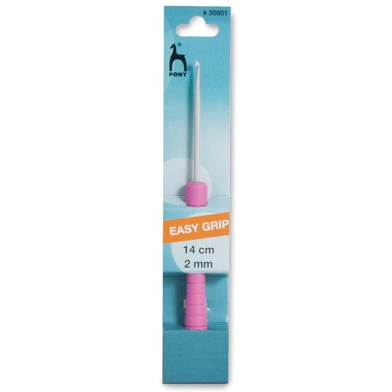 Pony Easy Grip Crochet Hook, Multi-Colour, 4mm