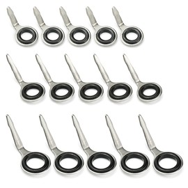 Rod Guide, Single Foot Stainless Steel, 7#, 8#, 10#, Fishing Rod, Self-made, Replacement, Repair, 15-Piece Set