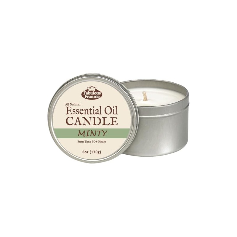 Fabulous Frannie Minty All-Natural Soy Candles Cotton Wick High Pure