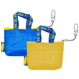 PHCOZY 2 Pcs Mini Bag Bag Zip Chain for Key Ring