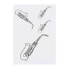 4 x 'Saxophone' Temporary Tattoos (TO00007556)
