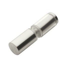 Rockwell Security Mont Hard Double Sided Shower Door Knob 3/4 Inch Diameter Brushed Nickel for Commercial or Residential Frameless Heavy Glass Shower Doors